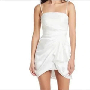 Ronny Kobo Sandra Pleated & Draped Linen Dress in White - NEW - Size XS